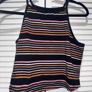 Torrid Multicolor Striped Crop Top